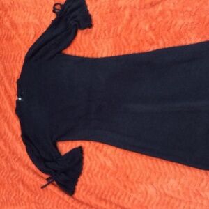 Vintage St John knits black wool blend dress